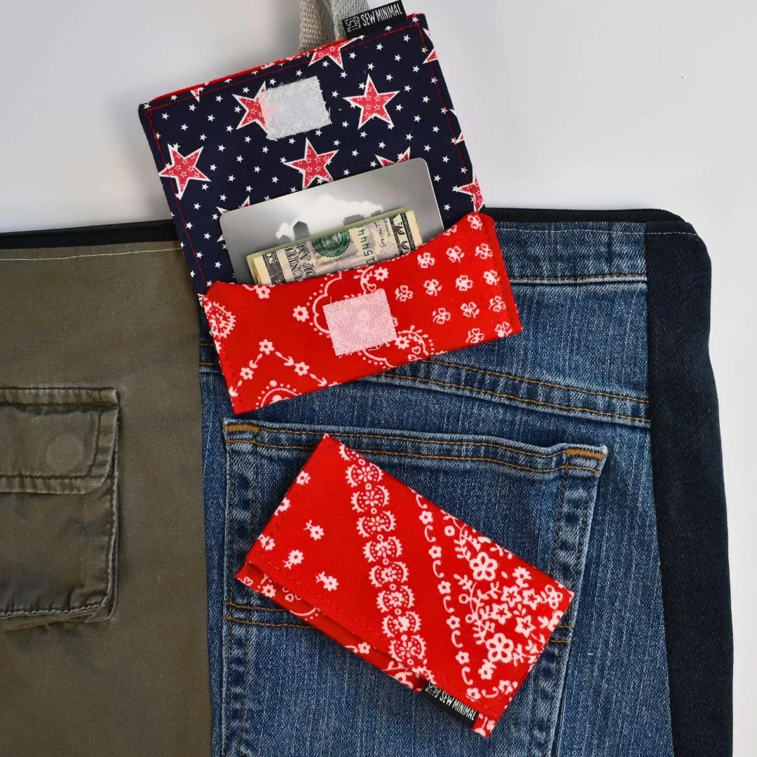 star spangled red white and blue card carrier